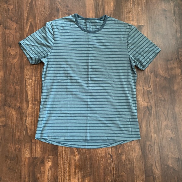 lululemon athletica Other - Lululemon 5 Year Basic Tee *Updated Fit Yachtie Stripe Sea Steel Gravity Size XL